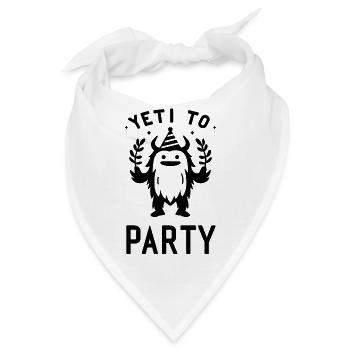 Yeti zum Feiern - Bandana - Weiß - Vorne