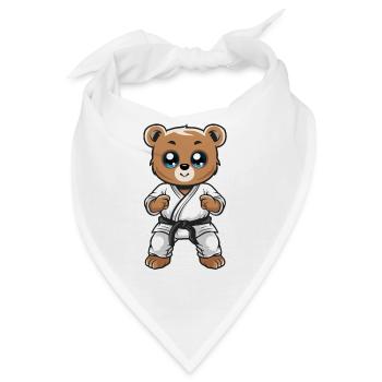 Teddybär Selbstverteidigung - Bandana - Weiß - Vorne