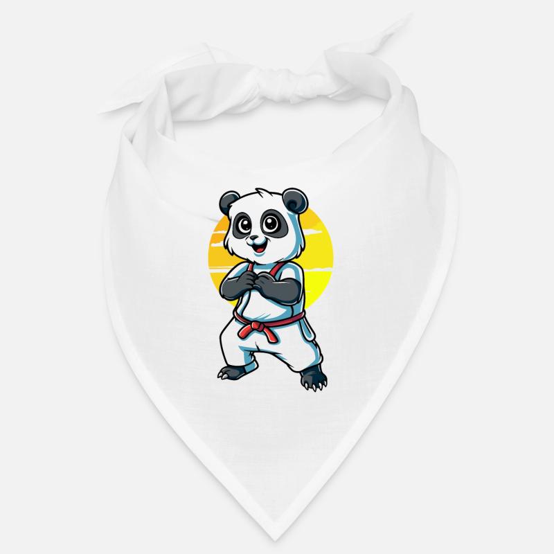 Panda mignon d’arts martiaux Bandana