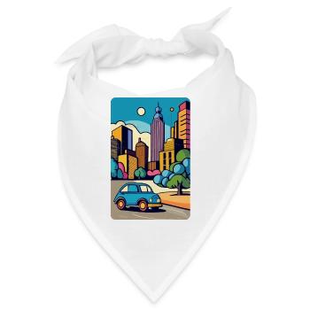 Car in the city - Bandana - Weiß - Vorne