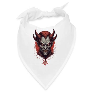 Höllen Dämon Teufel - Bandana - Weiß - Vorne
