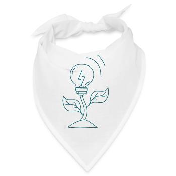 Grüne Energie Ökologisch - Bandana - Weiß - Vorne