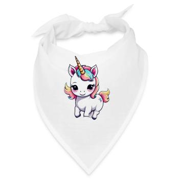 Licorne Einhorn Kawaii - Bandana - Weiß - Vorne
