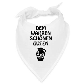 Dem Wahren Schönen Guten Bembel #FFM #069 - Bandana - Weiß - Vorne