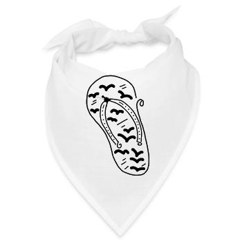 Flip flop schuh - Bandana - Weiß - Vorne