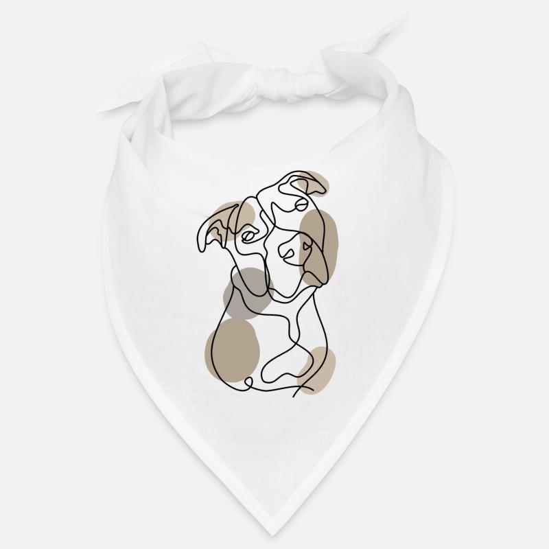 ONE LINE MINIMALIST PITBULL Bandana