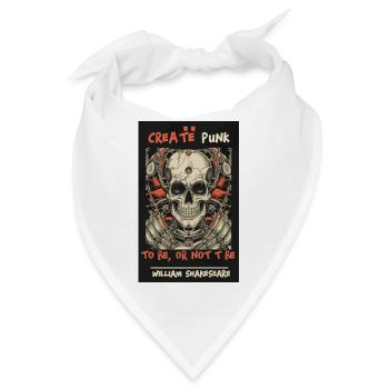 Totenkopf-Poster soll sein oder nicht - Bandana - Weiß - Vorne