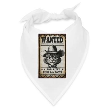 Poster Poster böse Katze gesucht vintage - Bandana - Weiß - Vorne