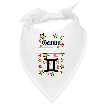 Sternzeichen Zwillinge Zwillinge - Bandana - Weiß - Vorne