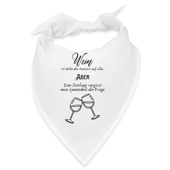 Wein - Bandana - Weiß - Vorne