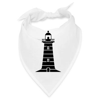 Leuchtturm - Bandana - Weiß - Vorne
