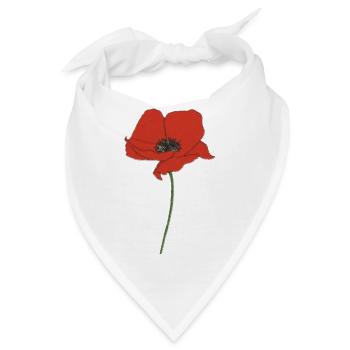 mohnblume impressionismus - Bandana - Weiß - Vorne