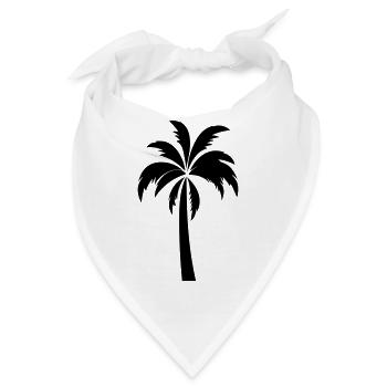 Palme - Bandana - Weiß - Vorne