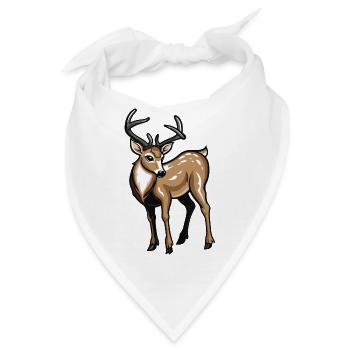 reh - Bandana - Weiß - Vorne