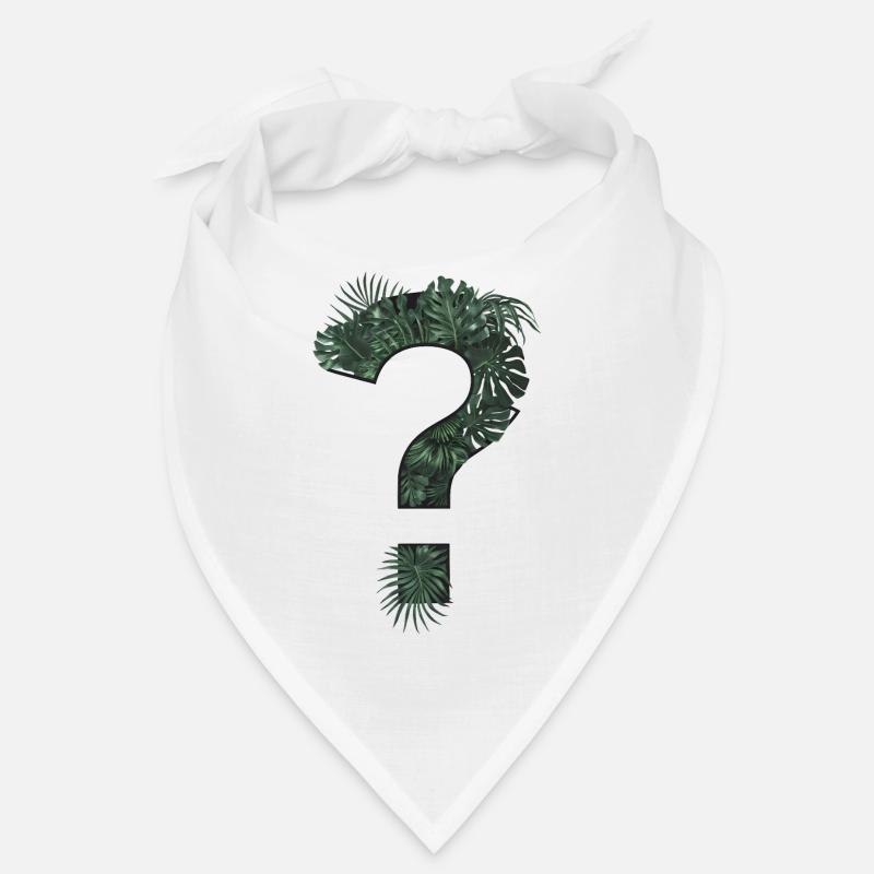 Question mark tropical plants Bandana