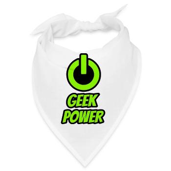 Geek-Macht - Bandana - Weiß - Vorne