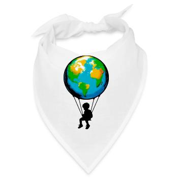 Planet Erde - Bandana - Weiß - Vorne