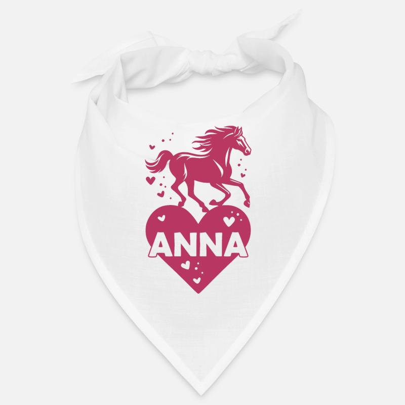 Anna Nom Prénom Pferdeherz - Bandana - blanc