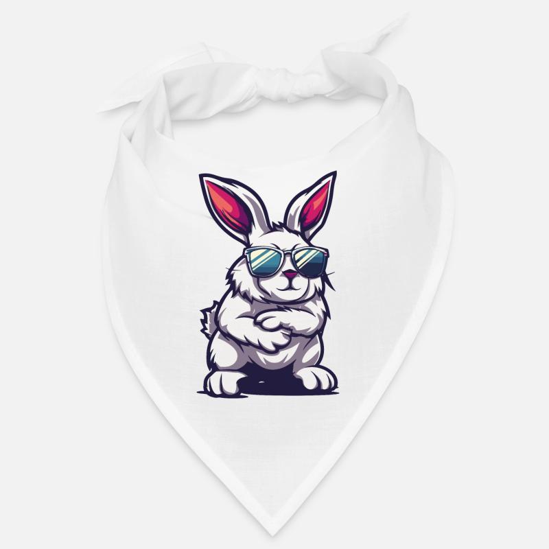 Bunny Comic Cool - Bandana - white