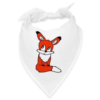 Fuchs Rotfuchs Wildes Tier Schlauer Wald Bewohner - Bandana - Weiß - Vorne