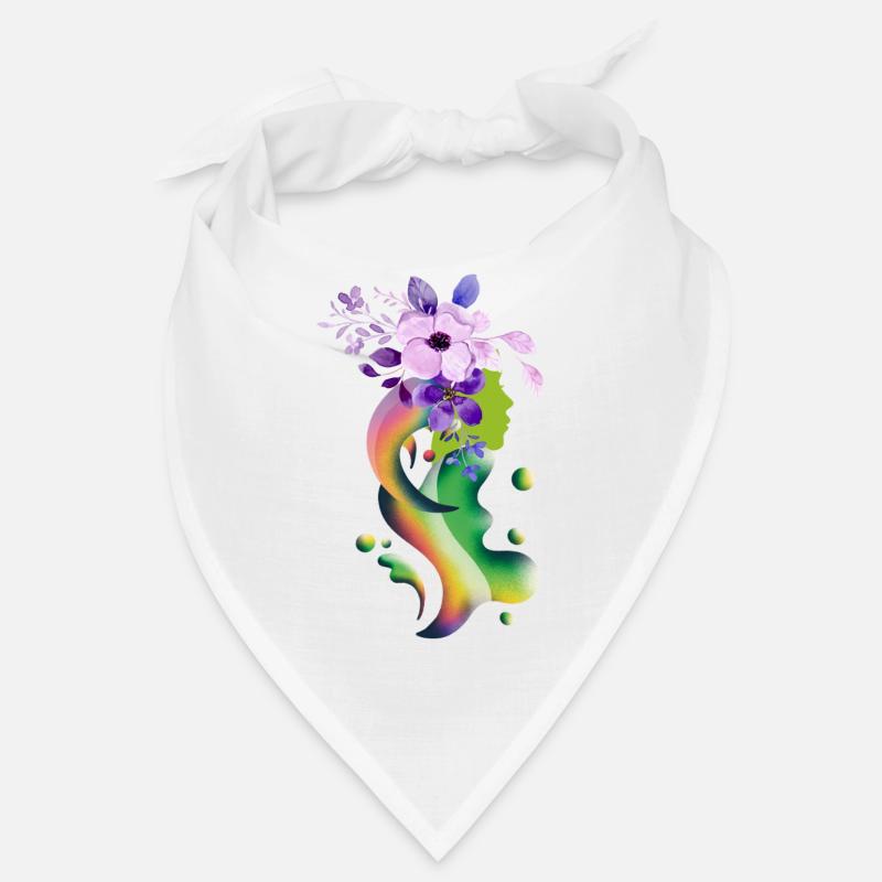 Ein Mädchen mit Blumen Schwebendes Mädchen Bandana
