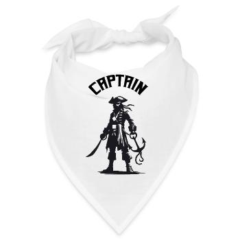 pirat captain - Bandana - Weiß - Vorne