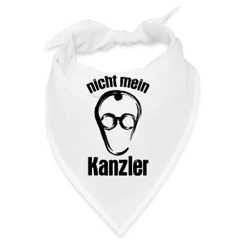 Merz - Nicht mein Kanzler - nein zu Merz - Bandana - Weiß - Vorne