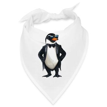 Pinguin Tuxedo Smoking Anzug Sonnenbrille - Bandana - Weiß - Vorne