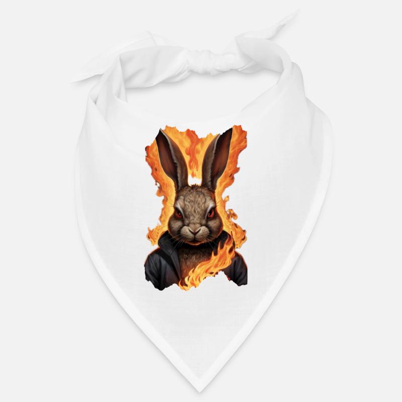Mystic Rabbit in Flames Bandana