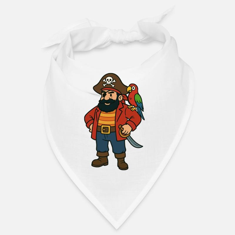 pirat comic - Bandana - Weiß