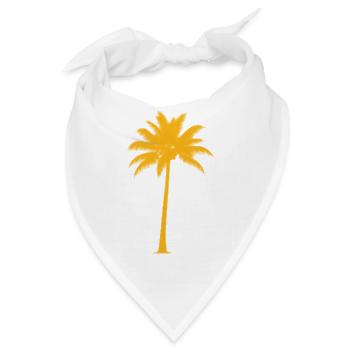 Sonnenpalme im Sonnenuntergang - Bandana - Weiß - Vorne