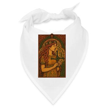 Jugendstil-Brigid - Bandana - Weiß - Vorne