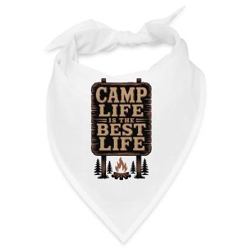 Das Camp-Leben ist das beste Leben - Bandana - Weiß - Vorne