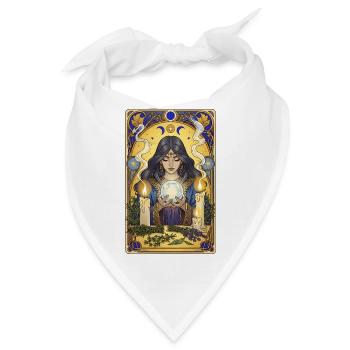 Mystische Mondmagie Tarot Illustration - Bandana - Weiß - Vorne