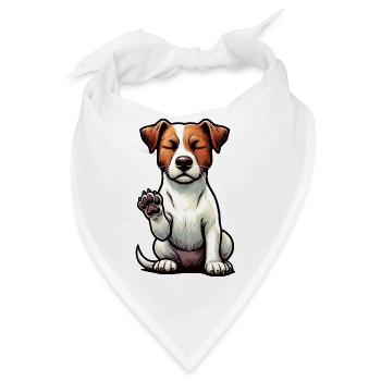 Jack Russel terrier Jack russel liebhaber Jackie - Bandana - Weiß - Vorne