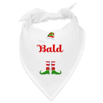 Elfe Elf Weihnachtsgeschenk Glatze - Bandana - Weiß - Vorne