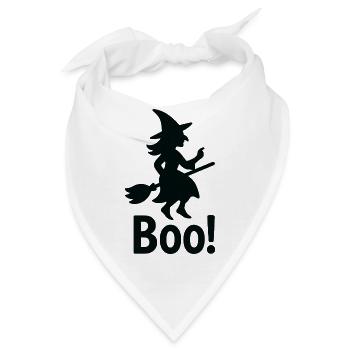 Hexenbuh! Halloween - Bandana - Weiß - Vorne