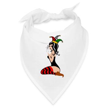 Joker-Frau - Bandana - Weiß - Vorne