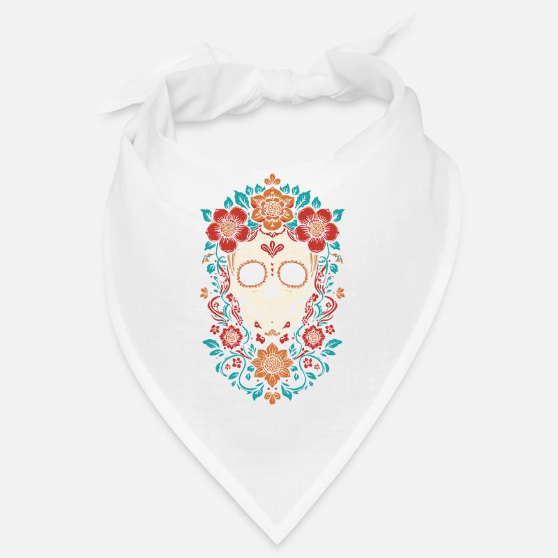 Sugar Skull Floral Crown Bandana