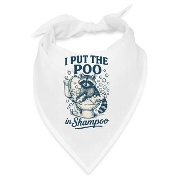 Ich stecke den in Shampoo Waschbär Humor Meme - Bandana - Weiß - Vorne