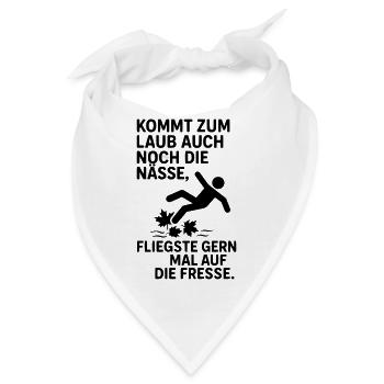 laub nässe herbst spruch - Bandana - Weiß - Vorne