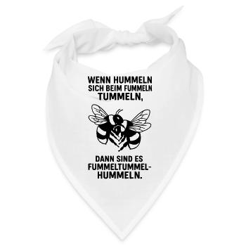 Fummel Tummel Hummeln - Bandana - Weiß - Vorne