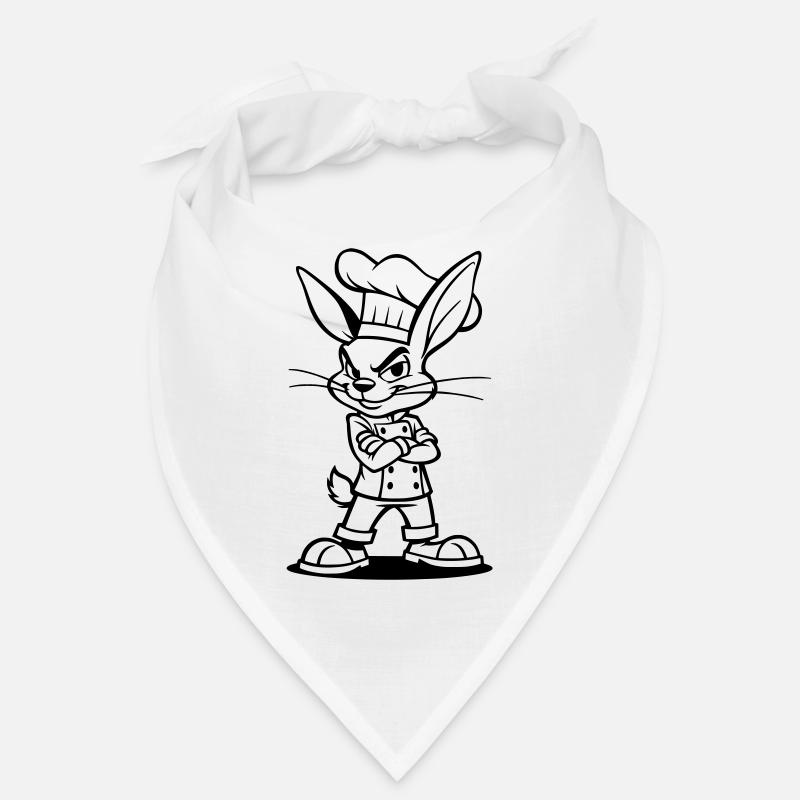 lapin cuisinier  - Bandana - blanc