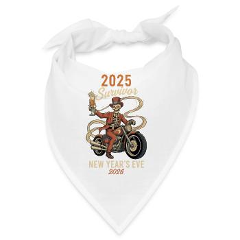 Silvester 2025 Survivor Silvester 2026 - Bandana - Weiß - Vorne