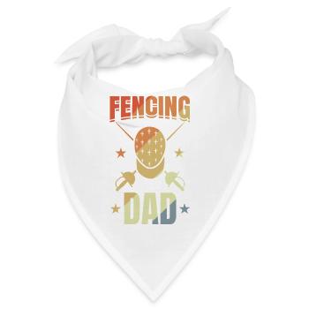 Lustiger Fecht Vater - Bandana - Weiß - Vorne