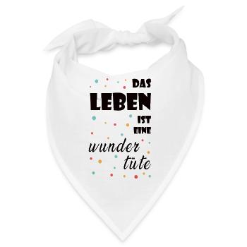 Das Leben ist eine Wundertüte - Bandana - Weiß - Vorne