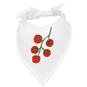 Tomatenranke Farbpalette Illustration - Bandana - Weiß - Vorne