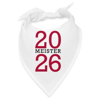 Meister 2026 Meisterschaft - Bandana - Weiß - Vorne