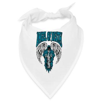 Todesengel-Wappen mit blauen Flügeln - Bandana - Weiß - Vorne