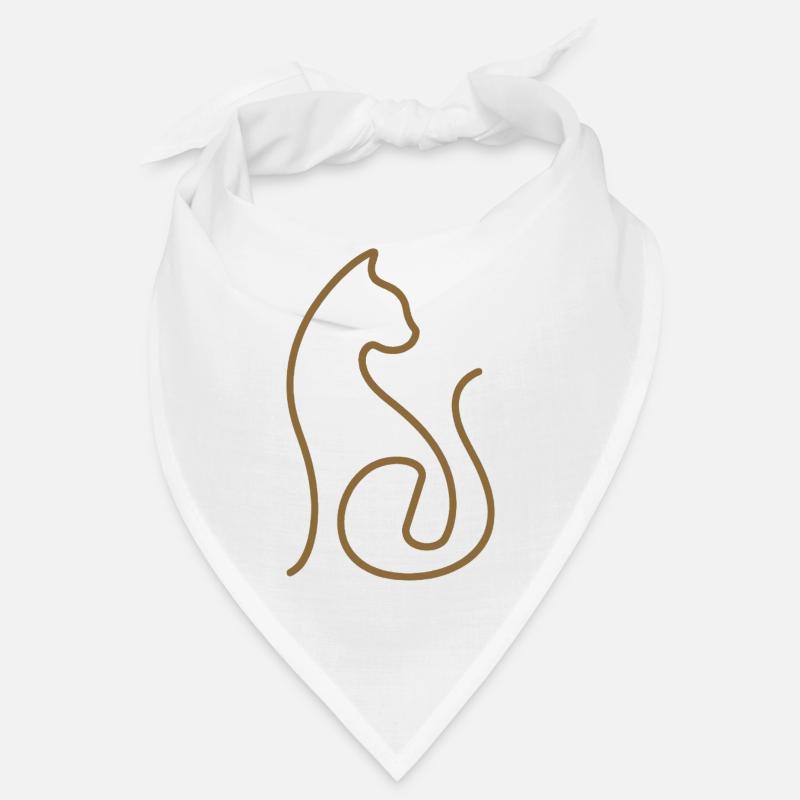 Art de lignes pour chats Design des chats Bandana